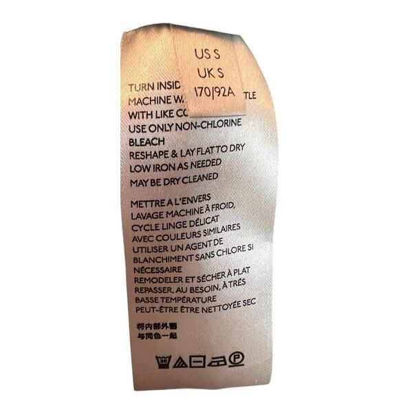 Maeve Anthropologie Blouse Shirt Top Craped Crossover Blue Textured Small - Picture 7 of 10